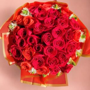 Bouquet Majestad Escarlata 50 Rosas