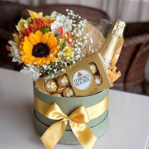 Caja Premium Girasol, Ferrero y Espumoso Chipre Manizales Caldas Colombia