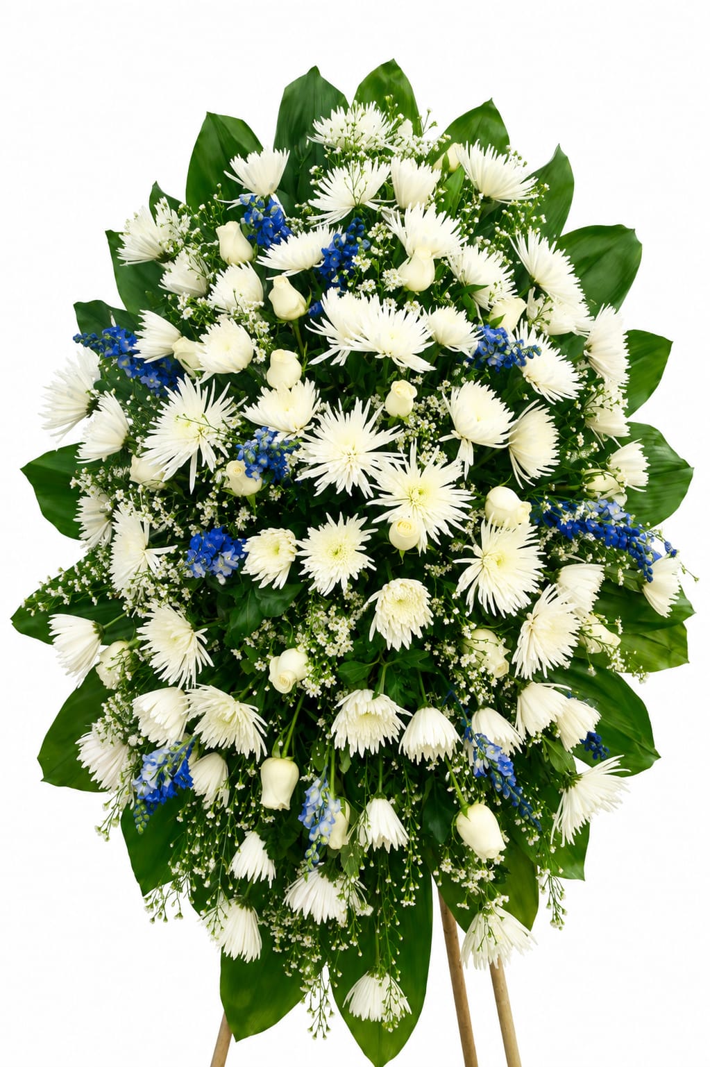 Corona funebre en rosas blancas Chipre Manizales Caldas Colombia