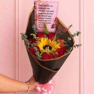 Ramo Girasol de Amor con Rosas Rojas Chipre Manizales Caldas Colombia